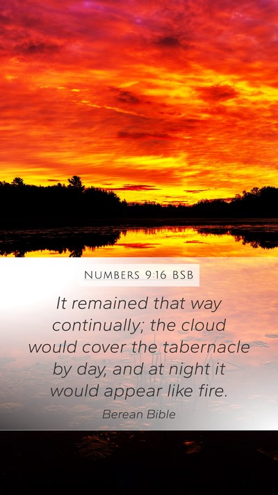 Numbers 9:16 BSB Mobile Phone Wallpaper - It remained that way continually; the cloud would - Mobile Bible Verse Wallpaper