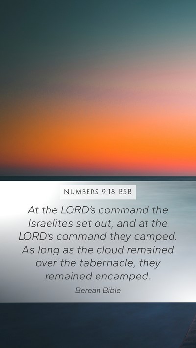 Numbers 9:18 BSB Bible Verse Image