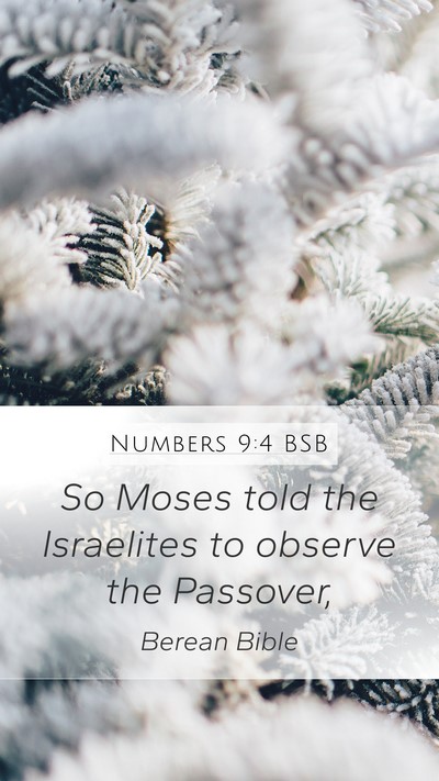 Numbers 9:4 BSB Mobile Phone Wallpaper - So Moses told the Israelites to observe the - Mobile Bible Verse Wallpaper