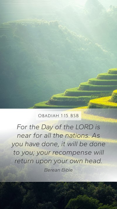 Obadiah 1:15 BSB Bible Verse Image