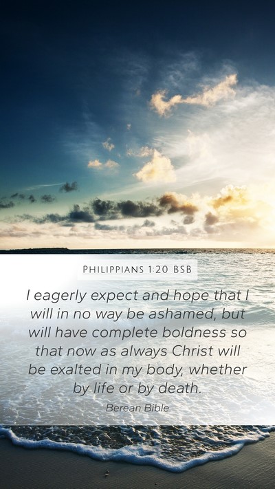 Philippians 1:20 BSB Bible Verse Image
