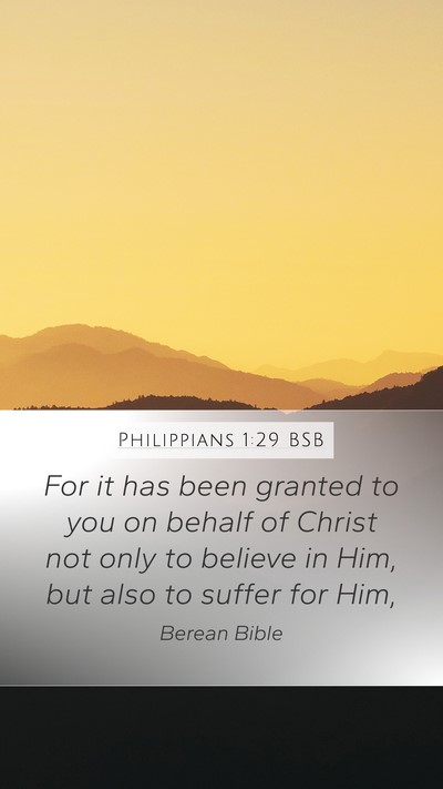Philippians 1:29 BSB Bible Verse Image
