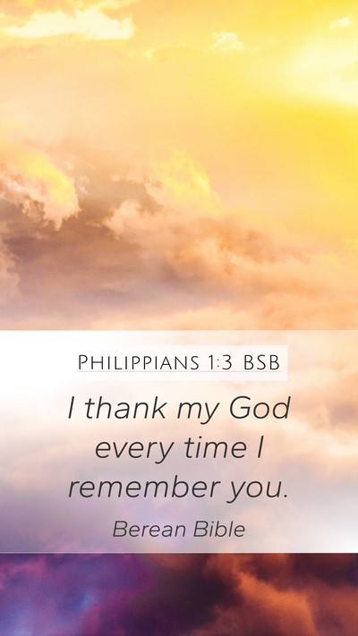 Philippians 1:3 BSB Bible Verse Image