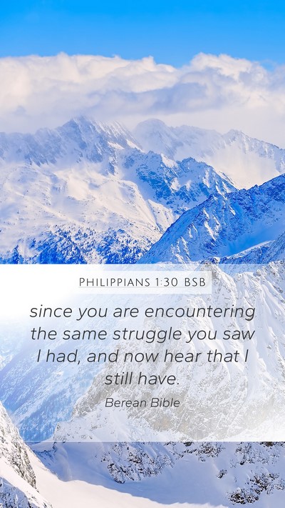 Philippians 1:30 BSB Bible Verse Image
