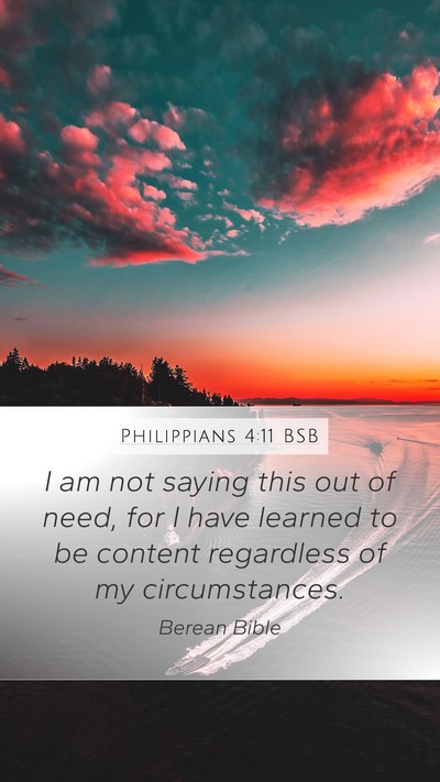 Philippians 4:11 BSB Bible Verse Image