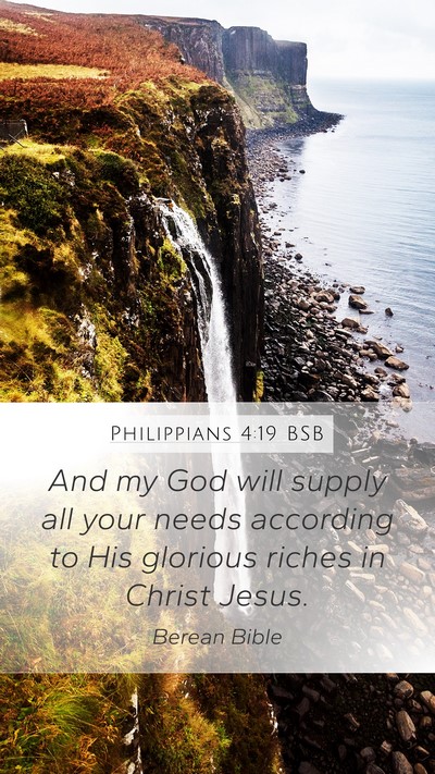 Philippians 4:19 BSB Bible Verse Image