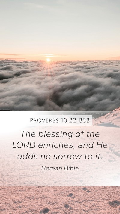 Proverbs 10:22 BSB Bible Verse Image