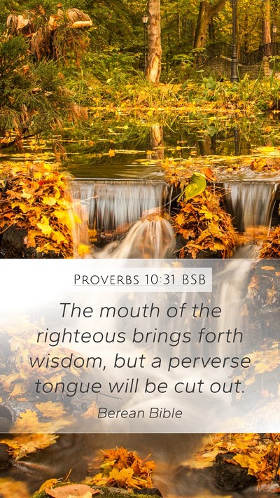 Proverbs 10:31 BSB Bible Verse Image