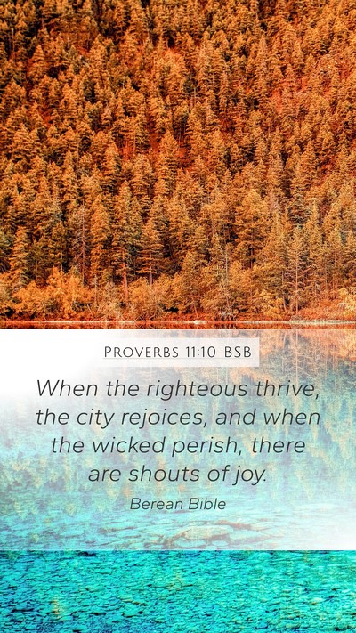 Proverbs 11:10 BSB Bible Verse Image
