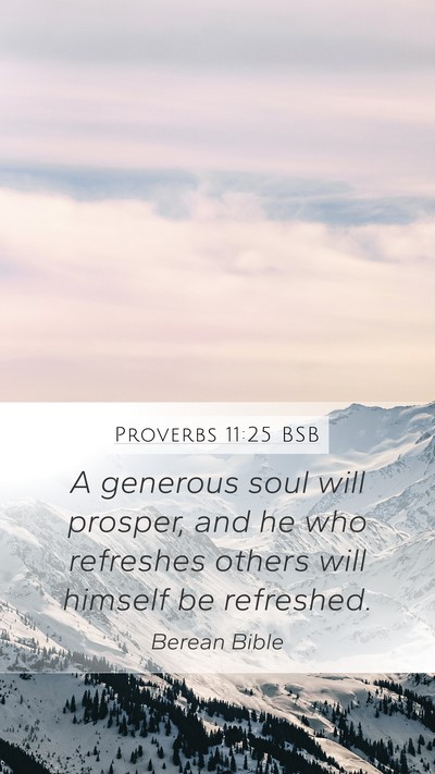 Proverbs 11:25 BSB Bible Verse Image