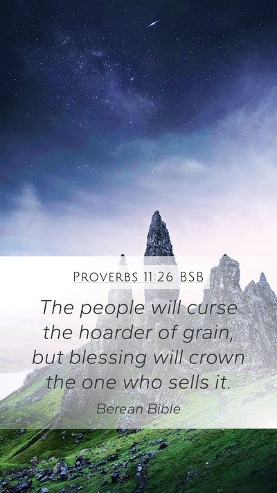 Proverbs 11:26 BSB Bible Verse Image