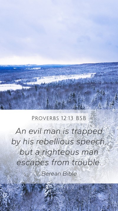 Proverbs 12:13 BSB Bible Verse Image