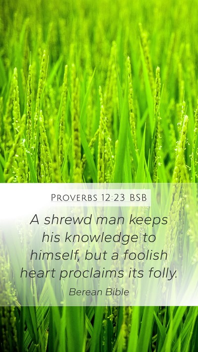 Proverbs 12:23 BSB Bible Verse Image