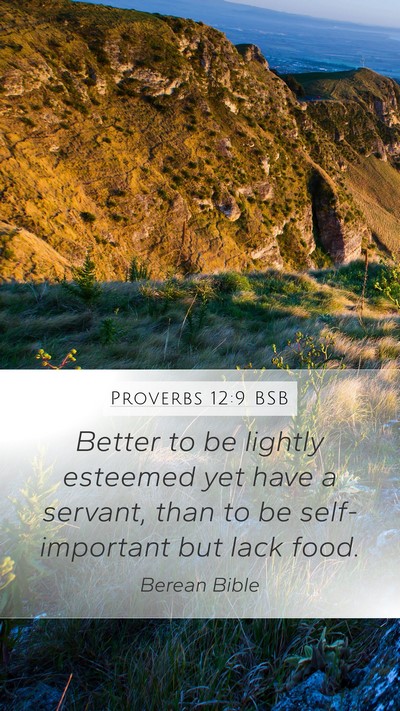 Proverbs 12:9 BSB Bible Verse Image
