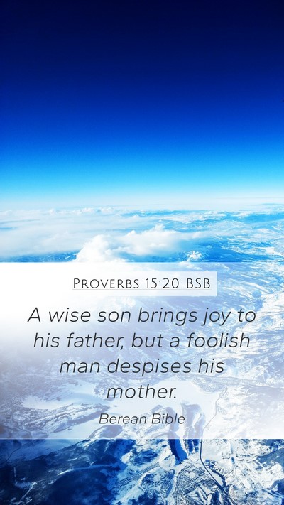 Proverbs 15:20 BSB Bible Verse Image