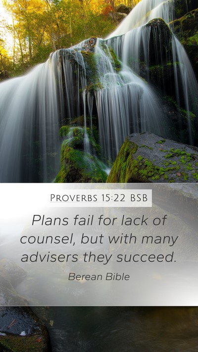 Proverbs 15:22 BSB Bible Verse Image