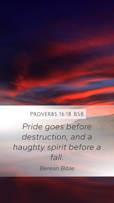 Proverbs 16:18 BSB Bible Verse Image