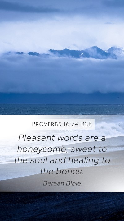 Proverbs 16:24 BSB Bible Verse Image