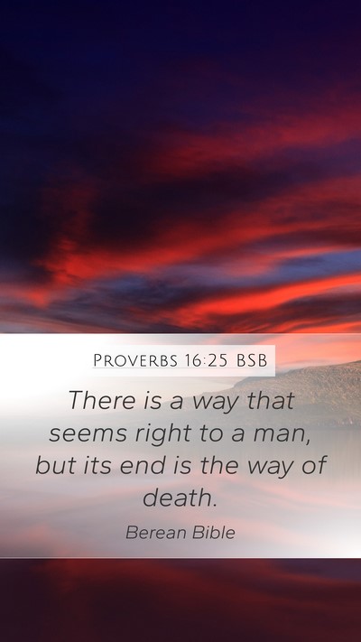 Proverbs 16:25 BSB Bible Verse Image