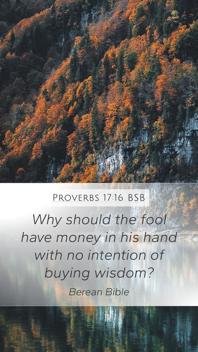 Proverbs 17:16 BSB Bible Verse Image