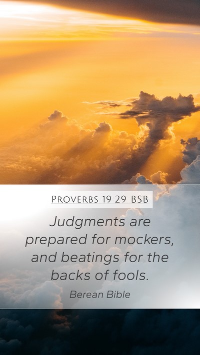 Proverbs 19:29 BSB Bible Verse Image