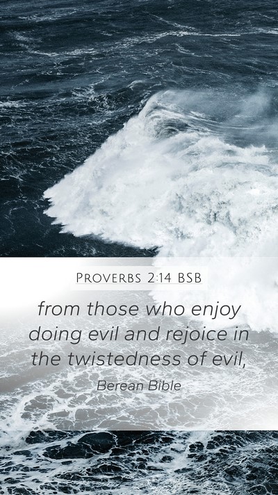 Proverbs 2:14 BSB Bible Verse Image