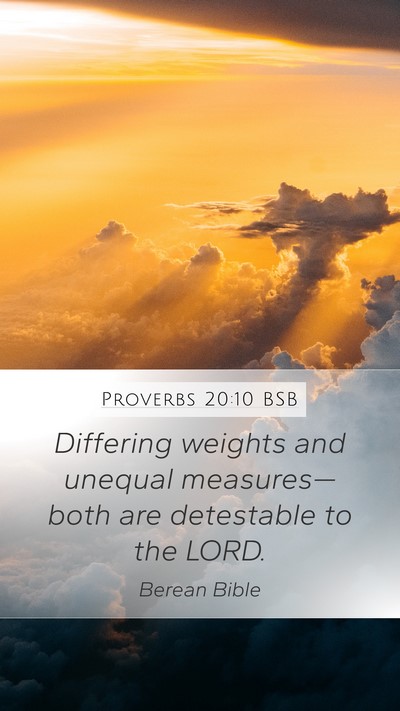 Proverbs 20:10 BSB Bible Verse Image