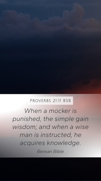 Proverbs 21:11 BSB Bible Verse Image