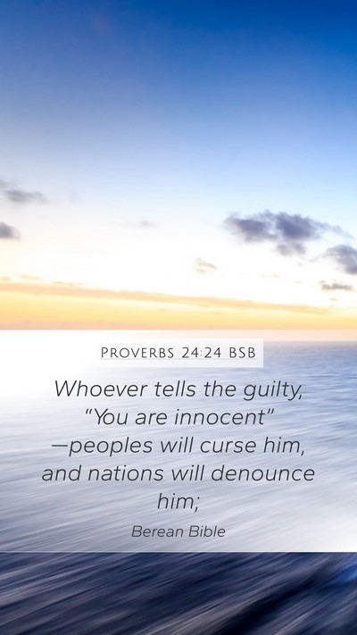 Proverbs 24:24 BSB Bible Verse Image