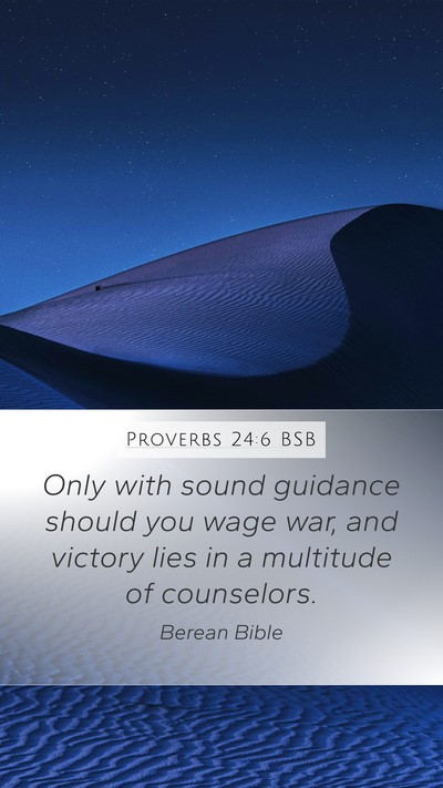 Proverbs 24:6 BSB Bible Verse Image