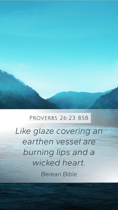 Proverbs 26:23 BSB Bible Verse Image