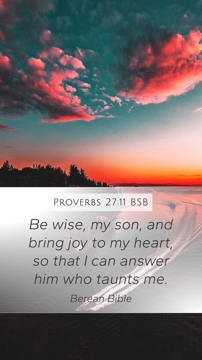 Proverbs 27:11 BSB Bible Verse Image