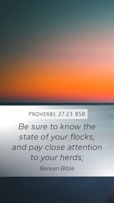 Proverbs 27:23 BSB Bible Verse Image