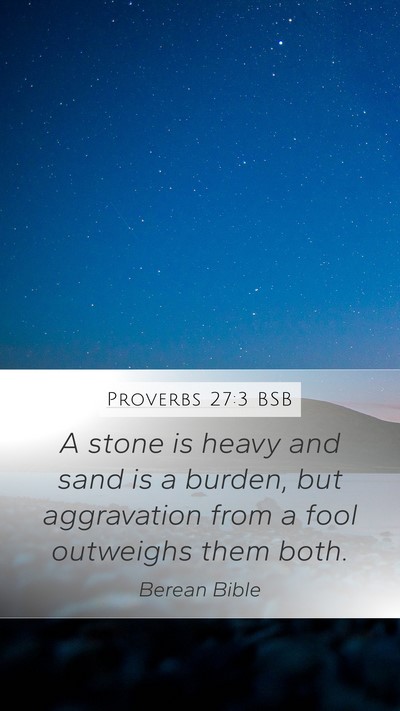 Proverbs 27:3 BSB Bible Verse Image