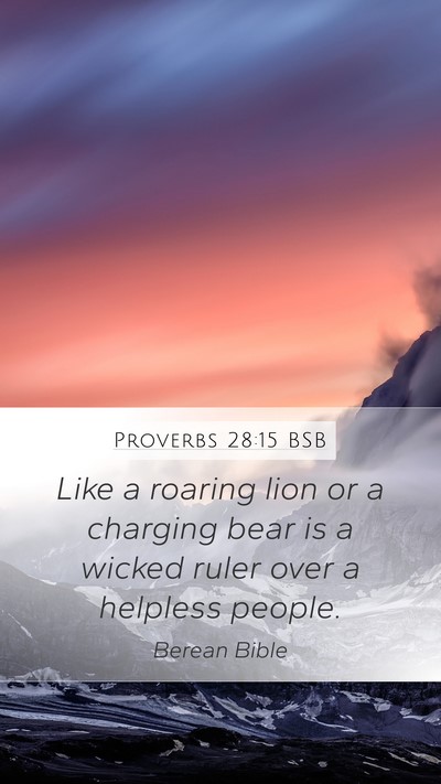 Proverbs 28:15 BSB Bible Verse Image