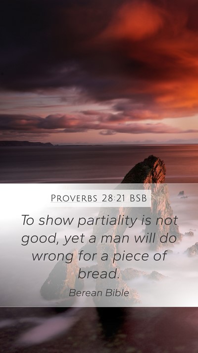 Proverbs 28:21 BSB Bible Verse Image