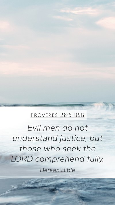 Proverbs 28:5 BSB Bible Verse Image