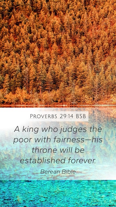 Proverbs 29:14 BSB Bible Verse Image