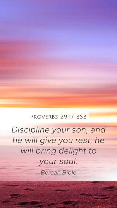Proverbs 29:17 BSB Bible Verse Image