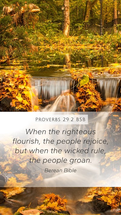 Proverbs 29:2 BSB Bible Verse Image
