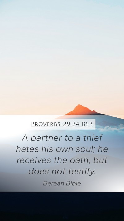 Proverbs 29:24 BSB Bible Verse Image