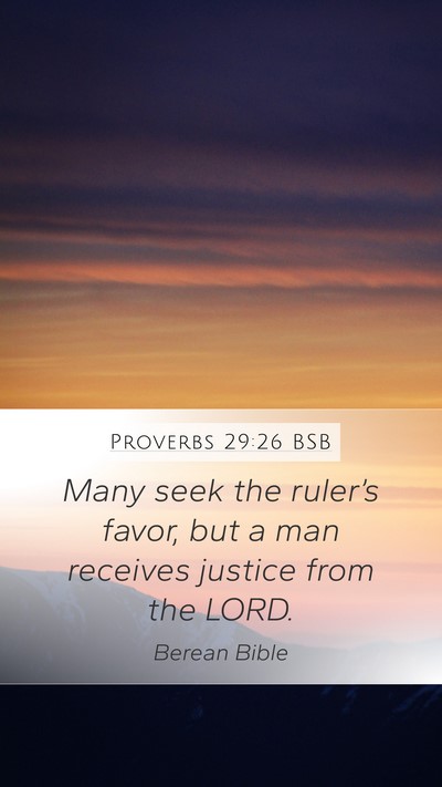 Proverbs 29:26 BSB Bible Verse Image