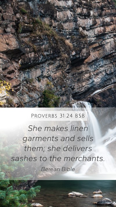 Proverbs 31:24 BSB Bible Verse Image