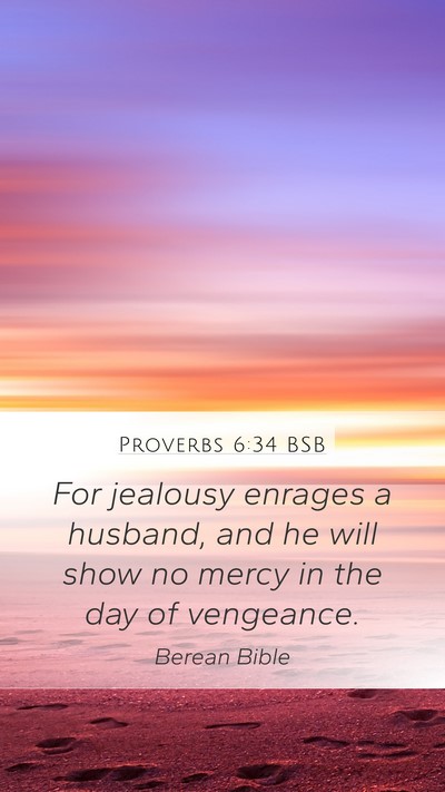 Proverbs 6:34 BSB Bible Verse Image
