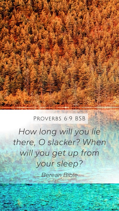 Proverbs 6:9 BSB Bible Verse Image