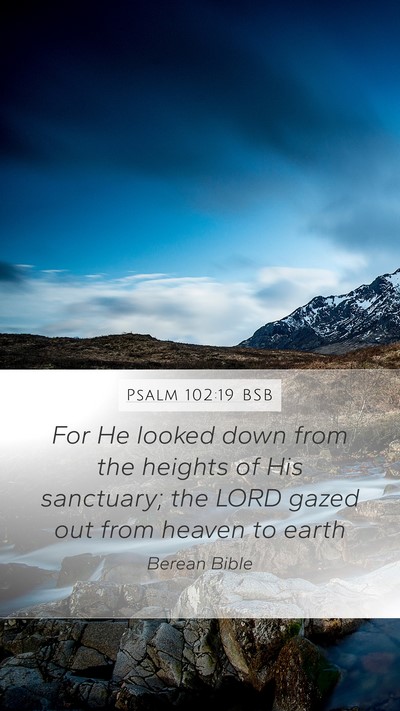 Psalm 102:19 BSB Bible Verse Image