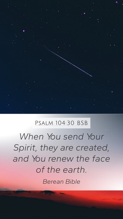 Psalm 104:30 BSB Bible Verse Image