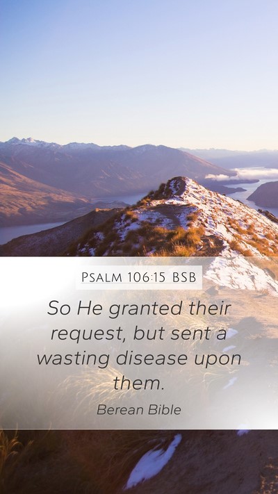 Psalm 106:15 BSB Bible Verse Image