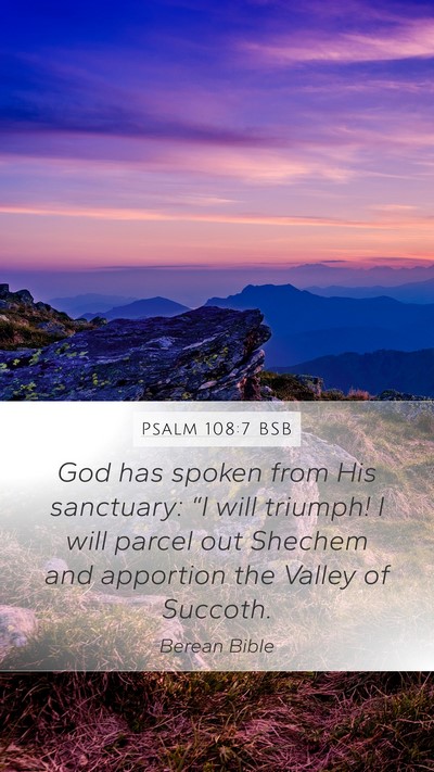 Psalm 108:7 BSB Bible Verse Image
