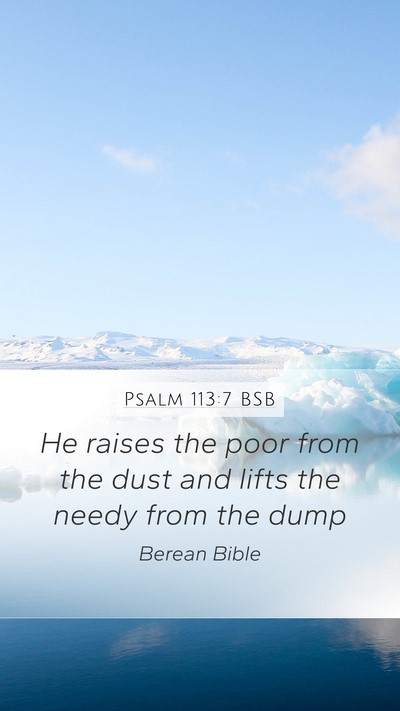 Psalm 113:7 BSB Bible Verse Image